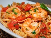Linguini Shrimp Tomatoes