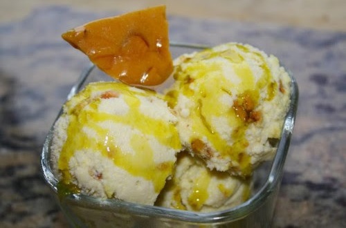 On Tap Oil & Vinegar Olive Oil Ice Cream with Salted Almond Brittle