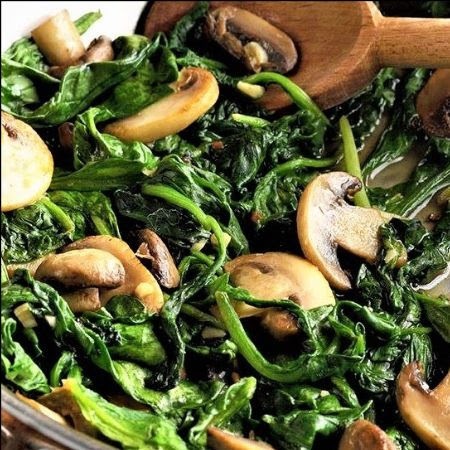 On Tap Oil & Vinegar Sautéed Spinach & Mushrooms