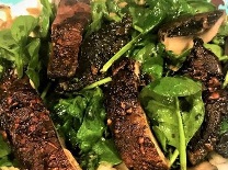 Spinach, Portobello, Sage Salad